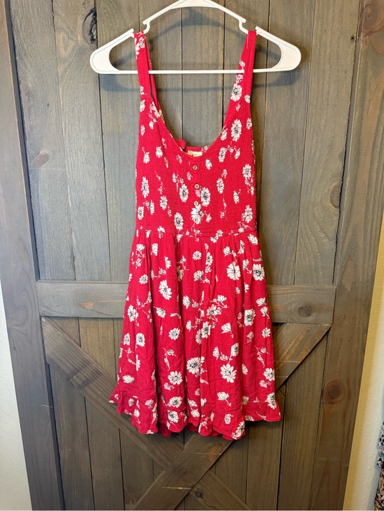 Japna Other - Japna Red Floral Button-Front Sundress